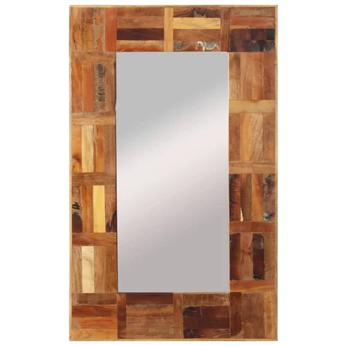 vidaXL Zidno ogledalo od masivnog obnovljenog drva 50 x 80 cm