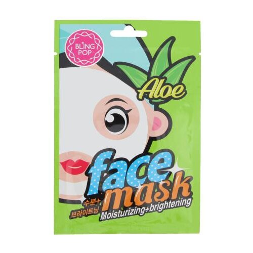 Bling Pop Face Mask Aloe Moisturizing + Brightening maska za obraz za vse tipe kože 20 ml unisex Cene