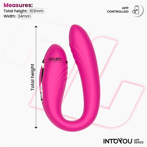 INTOYOU App Series Couty 360 Swinging & Vibrating Couple Toy with App Pink Cene