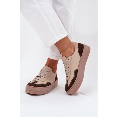 Zazoo Leather Women&amp;#039;s Sneakers On Platform Slike