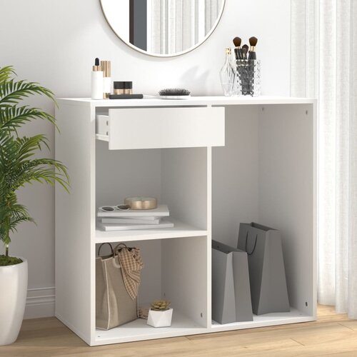 vidaXL Kozmetična omarica bela 80x40x75 cm konstruiran les Cene