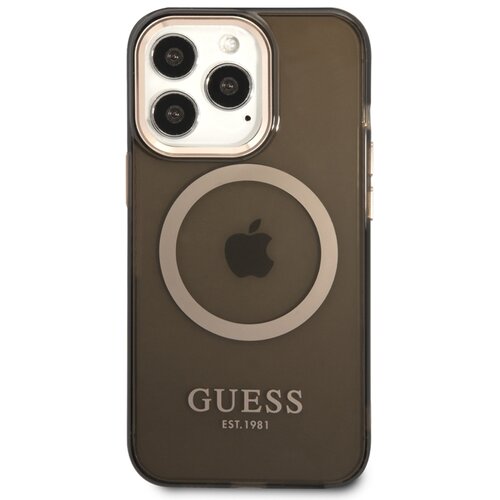 Guess Magsafe ohi&amp;scaron;je za Apple iPhone 14 Pro TPU Zlata obroba, ?rna, (21244348) Slike