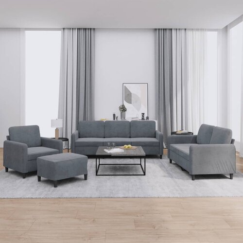  4-dijelni set sofa tamnosivi baršunasti Cene