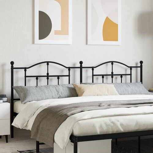vidaXL Metalno uzglavlje crno 193 cm Cijene