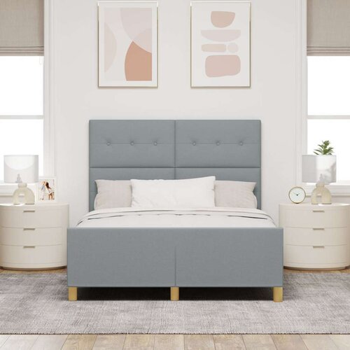  Krevetna konstrukcija Svjetlosiva 160x200 cm Tkanina Slike