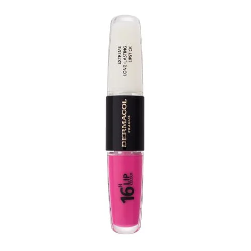 Dermacol 16H Lip Colour Extreme Long-Lasting Lipstick dugotrajni ruž i sjajilo za usne 2 u 1 8 ml Nijansa 18