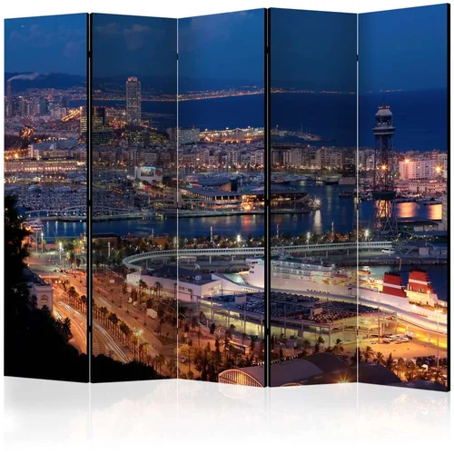  Paravan u 5 dijelova - Illuminated Barcelona II [Room Dividers] 225x172