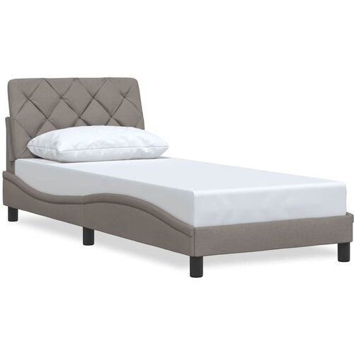 Maison Chic Posteljni okvir - Enojna postelja - Postelja za odrasle brez vzmetnice Taupe 80x200cm Tkanina-J12677, (21768442) Cene