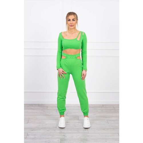 Kesi Complete with green neon blouse top Cene