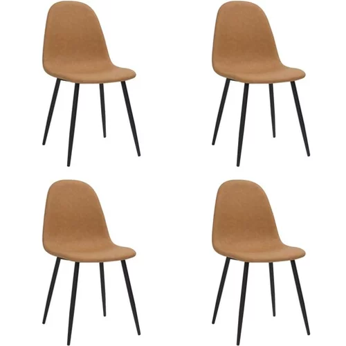 vidaXL Jedilni stoli 4 kosi 45x54,5x87 cm svetlo rjavo umetn