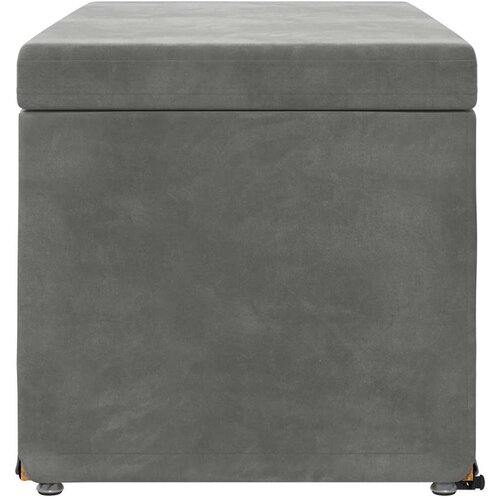 Stolica Tamno siva 81 x 41 x 40 cm Svileni i Fino Radeći Drvo - Tamno siva 80 cm Bar&amp;scaron;un Slike