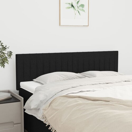  Uzglavlja crna 144x5x78/88 cm od tkanine Slike