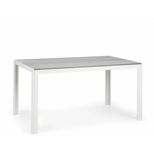 Blumfeldt Bilbao, vrtna miza, 150 x 90 cm, polywood, aluminij, belo-siva