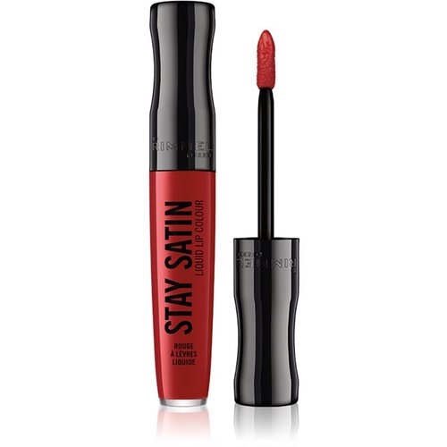Rimmel London Stay Satin dolgoobstojna tekoča &amp;scaron;minka 5,5 ml odtenek 500 Redical za ženske Slike