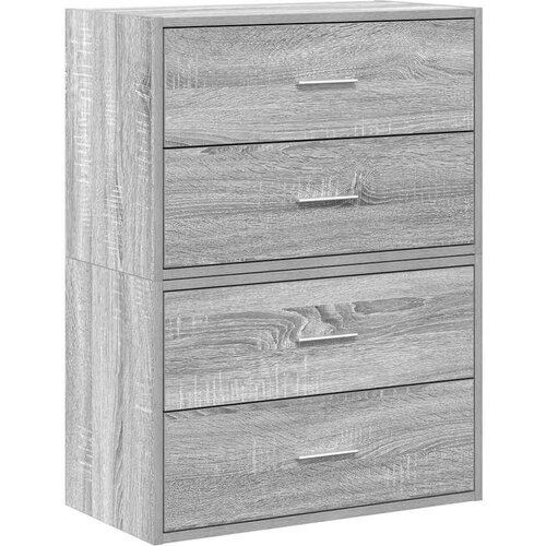 VidaXL Ormari s 2 ladice 2 kom boja hrast 60x31x40cm konstruirano drvo Slike
