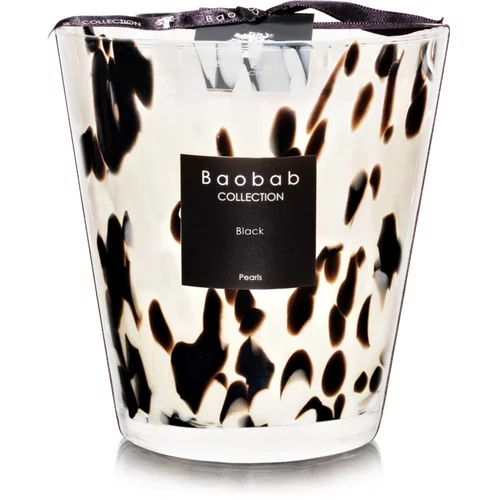 Baobab Pearls Black dišeča sveča 16 cm
