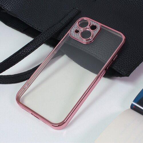 Torbica silikon camera diamond iphone 14 plus 6.7 roze Slike