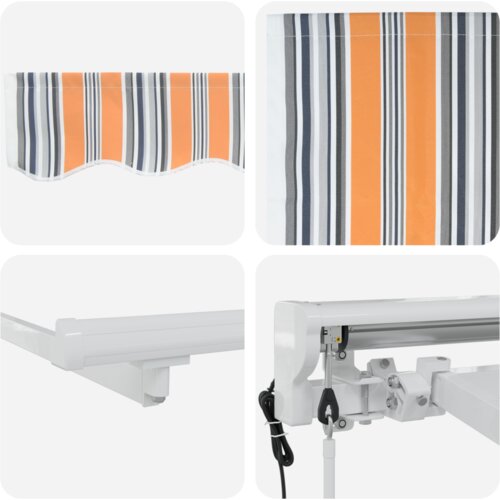 vidaXL Skrovita tenda Morska plava 350x200 cm Tkanina Cene