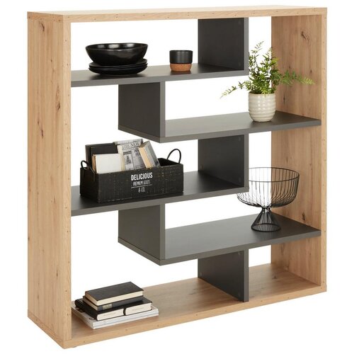 Premium Living Predelna Stena Bounty, Barva Hrasta, Antracit Slike