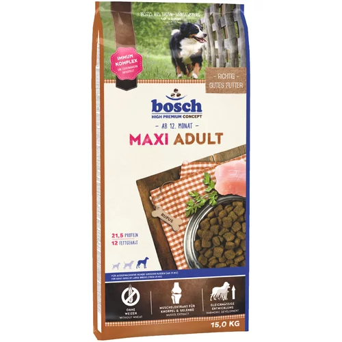 Bosch Varčno pakiranje: 2 x 15 kg v mešanem pakiranju - Adult Active / Maxi Adult