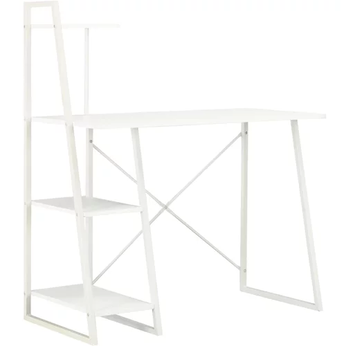  Radni stol s policama bijeli 102 x 50 x 117 cm