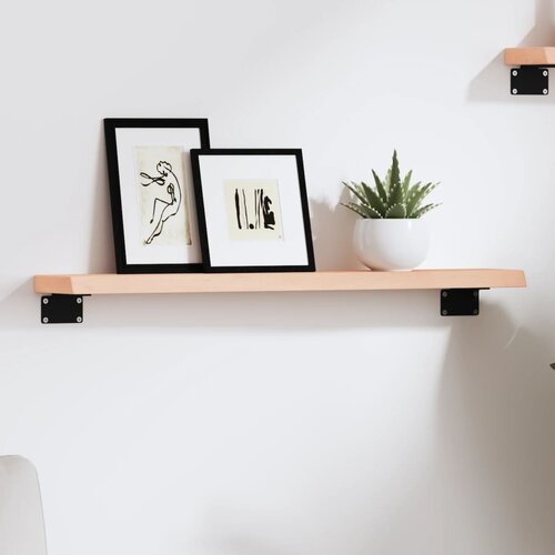 VidaXL Zidna polica 60 x 10 x 2 cm od neobrađene masivne hrastovine Slike