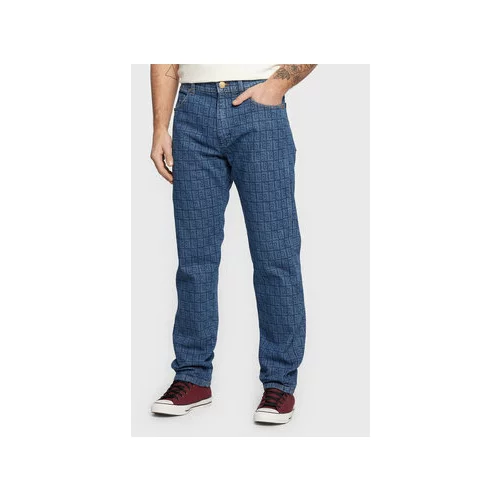 Wrangler Jeans hlače LEON BRIDGES Frontier In All Over Laser W16VCB31Y 112328335 Modra Regular Fit