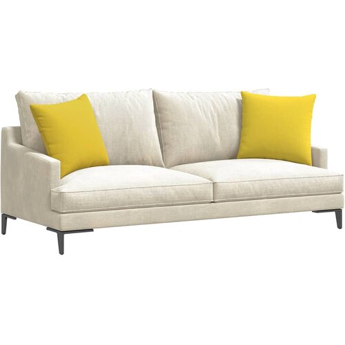  Jastučići za sofu 2 pcs Svijetlo žuta 45 x 45 cm tkanina Slike