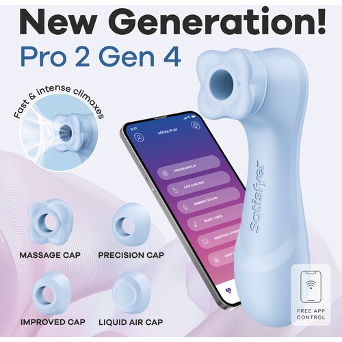 Satisfyer Pro 2 Generation 4 Serene Blue Slike