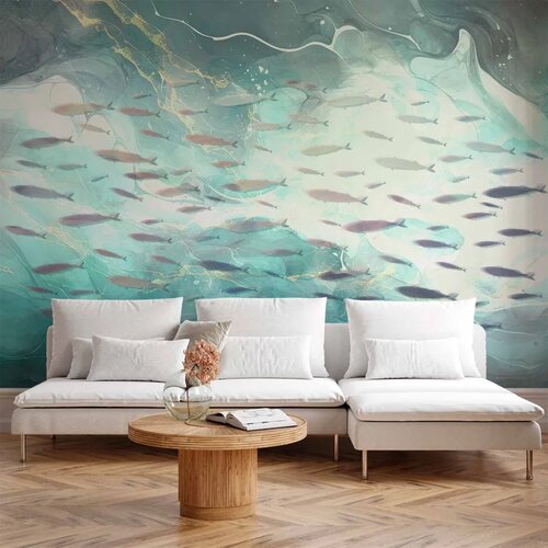  Foto tapeta - School of small fish 150x105 Standard Cene