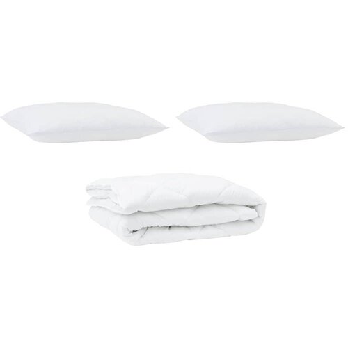 vidaXL Odeja z blazino 3 pcs Bela Mikrofibra, (5000065424) Cene