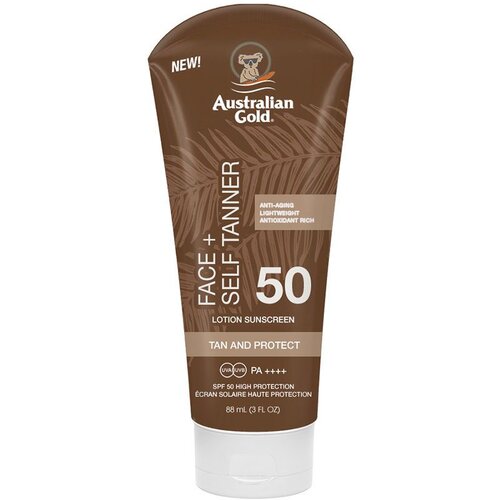 Australian Gold FACE SELF TANNER SPF50 - Krema za Sunčanje i Samotamnjenje 88 ml Slike