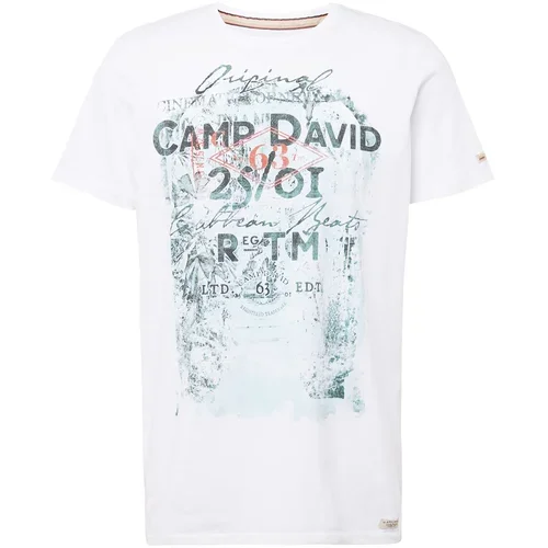 CAMP DAVID Majica antracit / smaragd / temno oranžna / bela