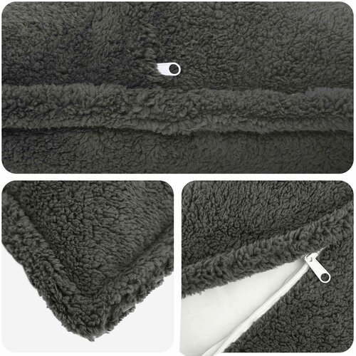  Presvlaka za jastuk 2 pcs HOUTEN Tamnosiva 40 x 70 cm Boucl&amp;eacute; Slike