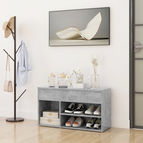  Klupa za cipele boja betona 80 x 30 x 45 cm konstruirano drvo Cijene