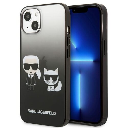 Karl Lagerfeld KLHCP13STGKCK IPHONE 13 MINI 5,4 HARDCASE CZARNY/BLACK GRADIENT IKONIK KARL & CHOUPETTE, (21896954) Cene