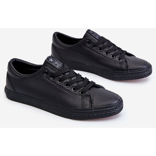 EVENTO Women&amp;#039;s Classic Leather Sneakers Black Misima Slike