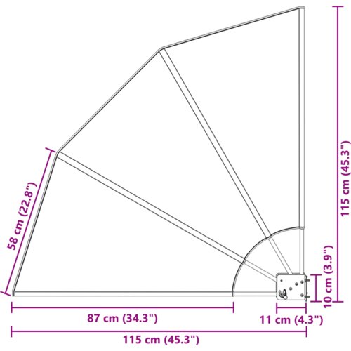 vidaXL Zaslon za privatnost na balkonu Pijesak 115 x 115 cm tkanina Cene