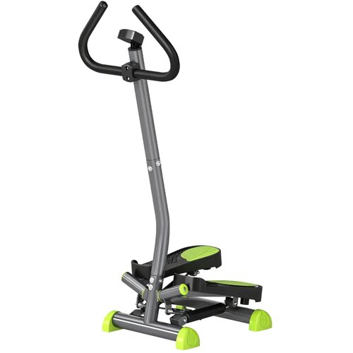 STEPER s LCD monitorom 55 x 44 x 108 cm Čelično siva + zelena + crna Slike