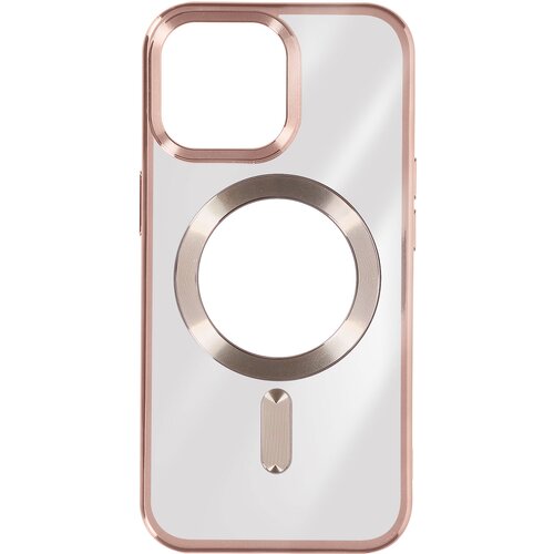 AVIZAR Silikonski ovitek MagSafe iPhone 15 Pro Chrome, serija ChroCam - roza, (20834292) Cene