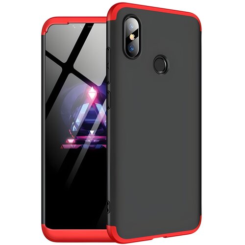 GKK Za&amp;scaron;titna futrola 360 - Prednji i stražnji poklopac cijelog mobitela za Xiaomi Mi 8 SE - Crna/Crvena Slike