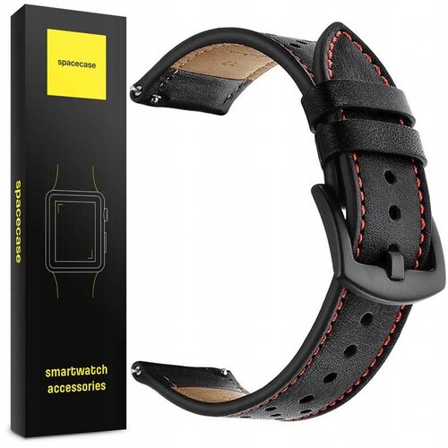 Spacecase pašček za uro 20MM črno usnjeno za apple watch 1 2 3 4 5, (21969281) Cene