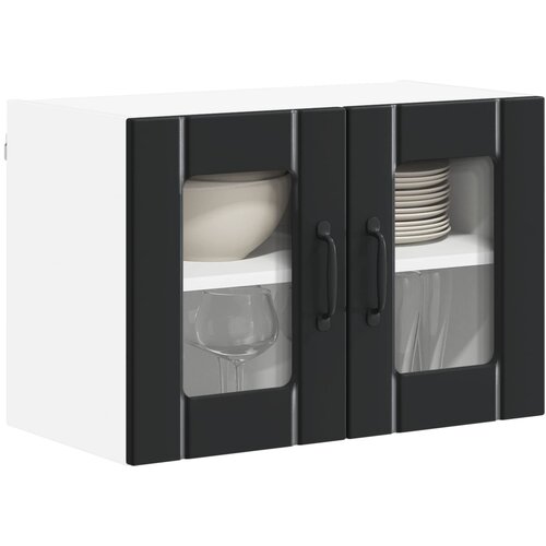  Zidni stakleni ormarić Lucca Crna 60 x 31 x 40 cm Slike