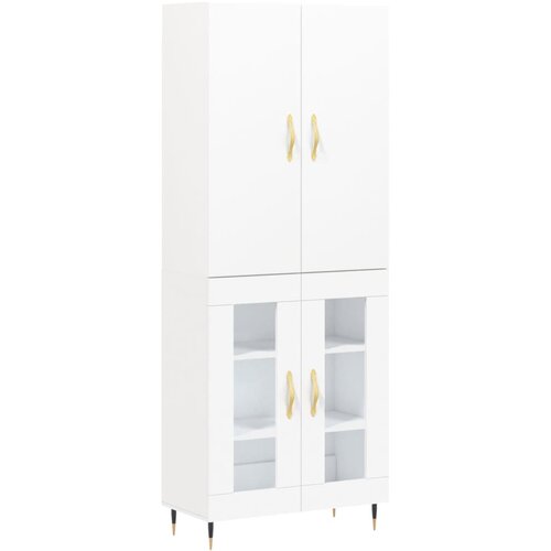 Maison Chic Visoka omara - Komoda - Predalnik bela 69,5x34x180 cm inženirski les, (21719234) Cene