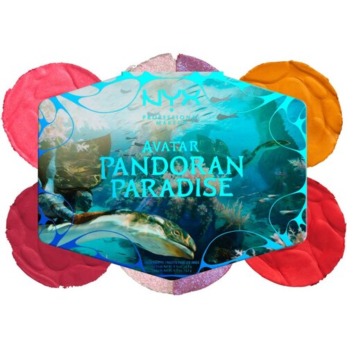 NYX Professional Makeup Limited Edition Avatar Pandoran Paradise Palette paleta osvetljevalcev in rdečil 6x3,2 g Slike