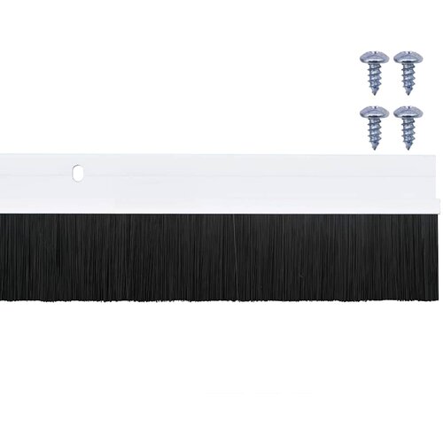  Držač četke za vrata 2 pcs Bijelo 100 cm Aluminijski legura Slike