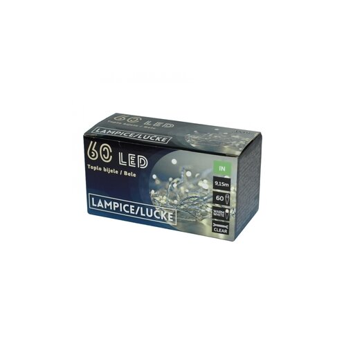  60 Led lampice bele B/O Cene