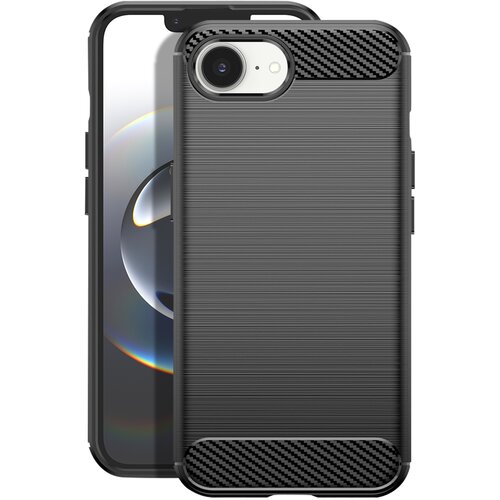 AVIZAR Etui za iPhone 17e silikonski videz karbona z bru&scaron;eno teksturo, Črna, (5000274816) Cene