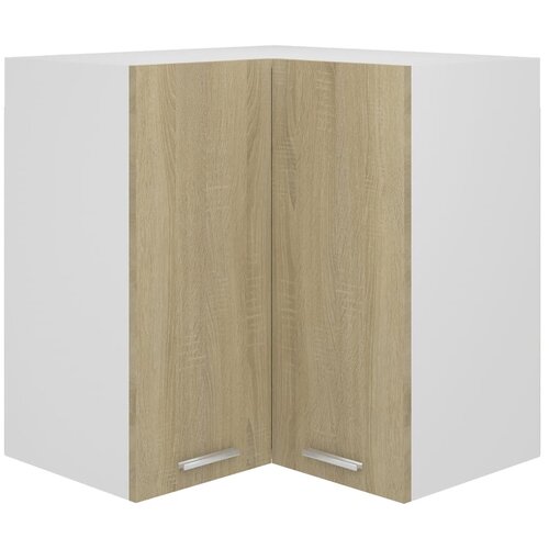 vidaXL Viseča kotna omarica sonoma hrast 57x57x60 cm iverna plošča, (20620681) Cene