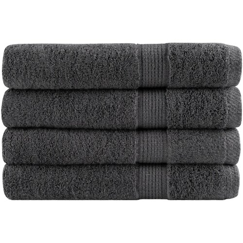 Furnova Premium brisače za savno SOLUND 4 kos antracit 80x200 cm 600gsm, (21916843) Cene